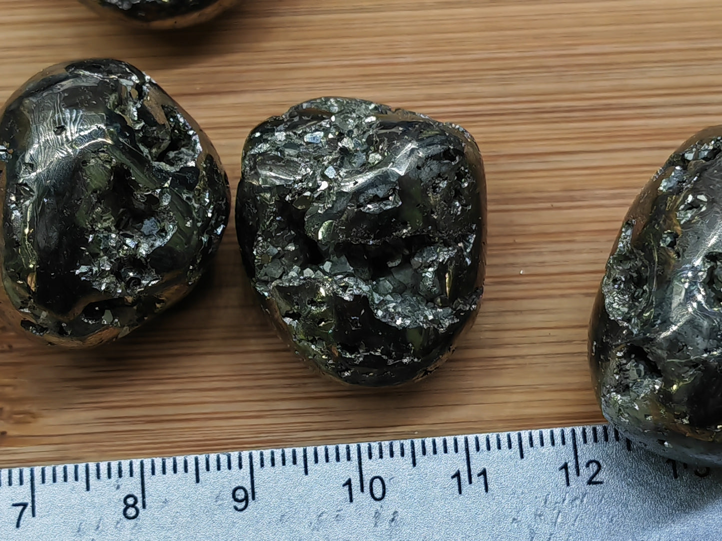 Pyrite Druzy Tumblestones AA Grade (mini spheres)