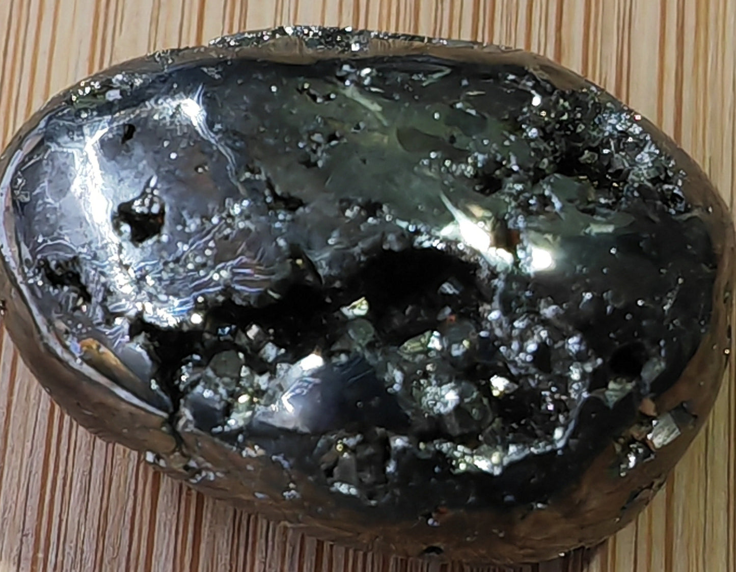 Pyrite Druzy Tumblestones AA Grade (mini spheres)