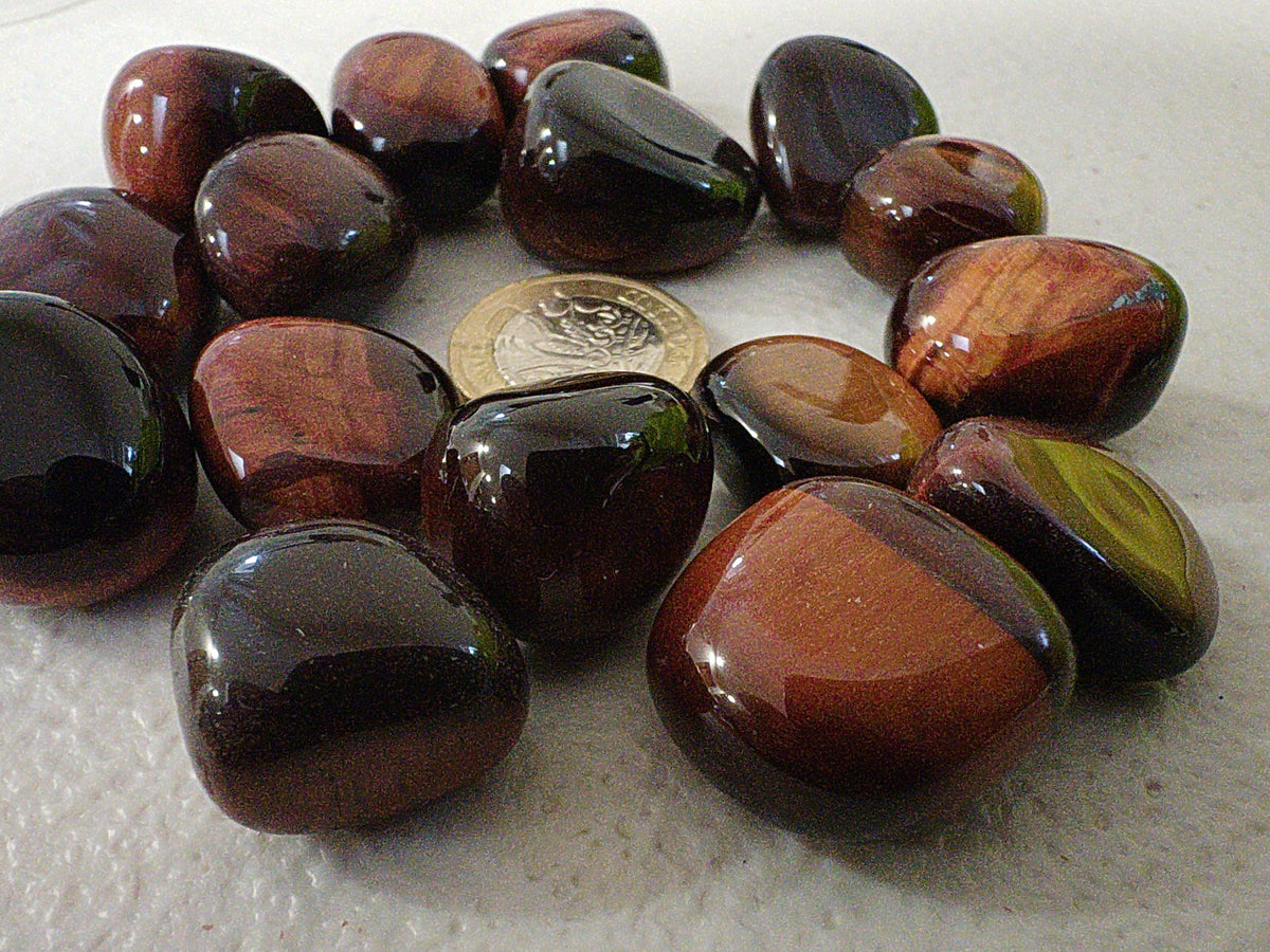 Tigers Eye Red - Tumblestone African Gemstone (The Survival Stone) AA GRADE