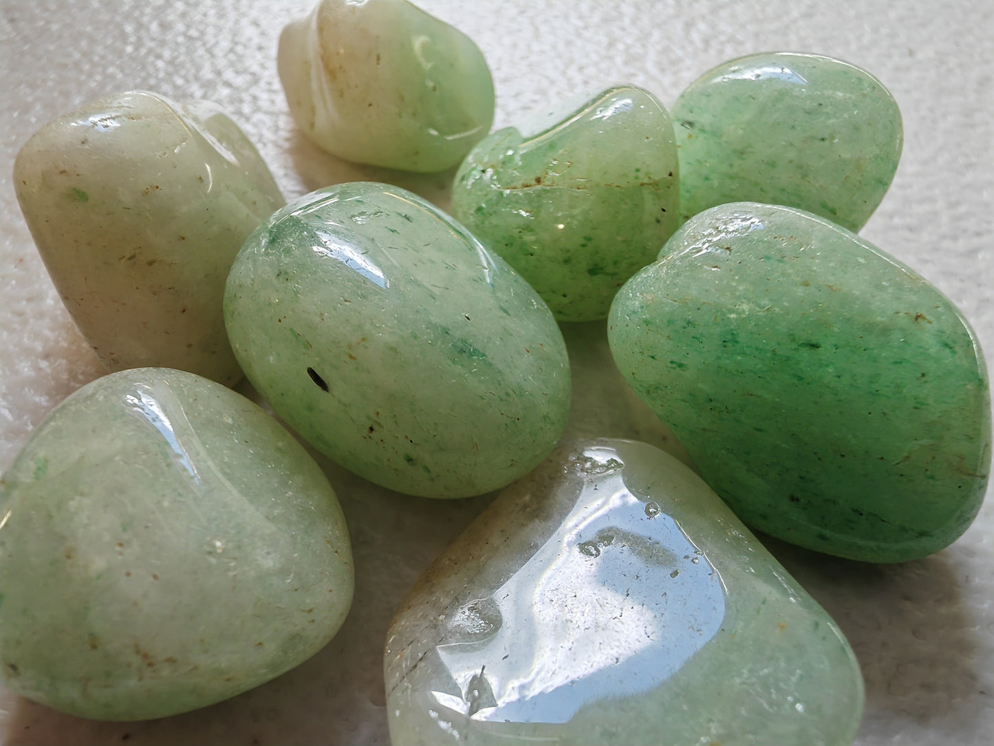 Aventurine Green - Tumblestone  AA Grade 3 sizes
