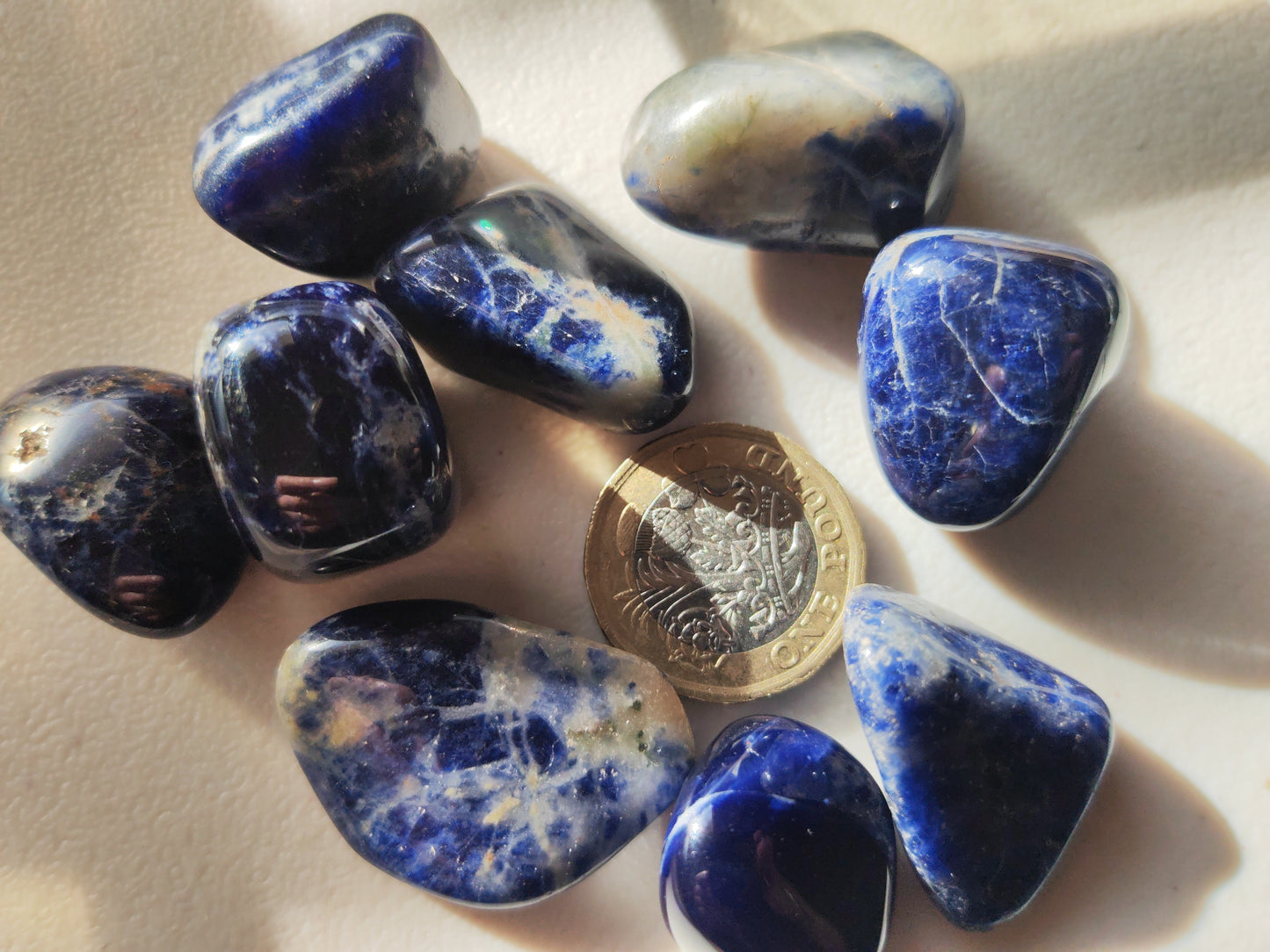 Sodalite - Tumblestone - (Large) AA GRADE