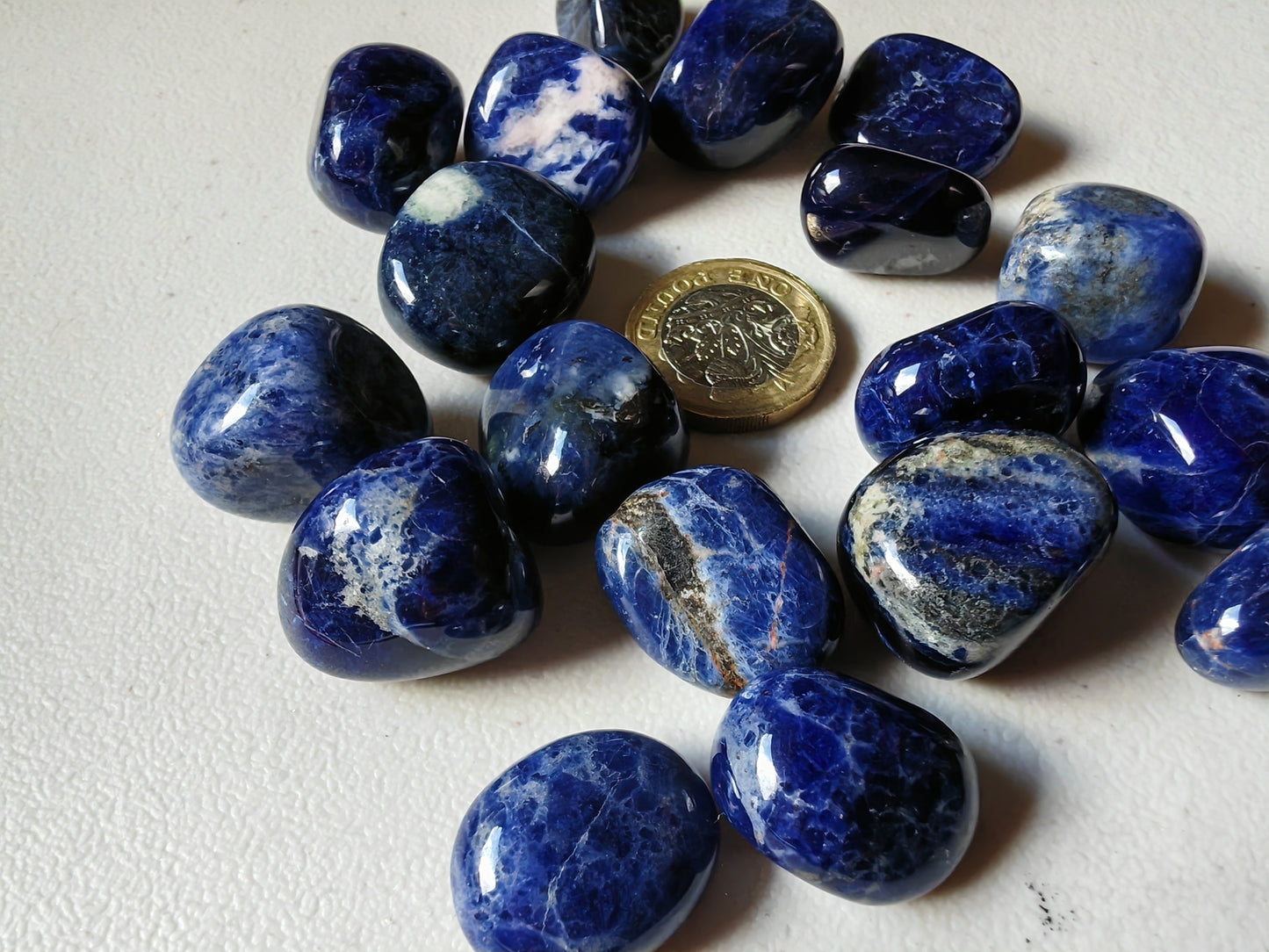 Sodalite - Tumblestone - (Large) AA GRADE