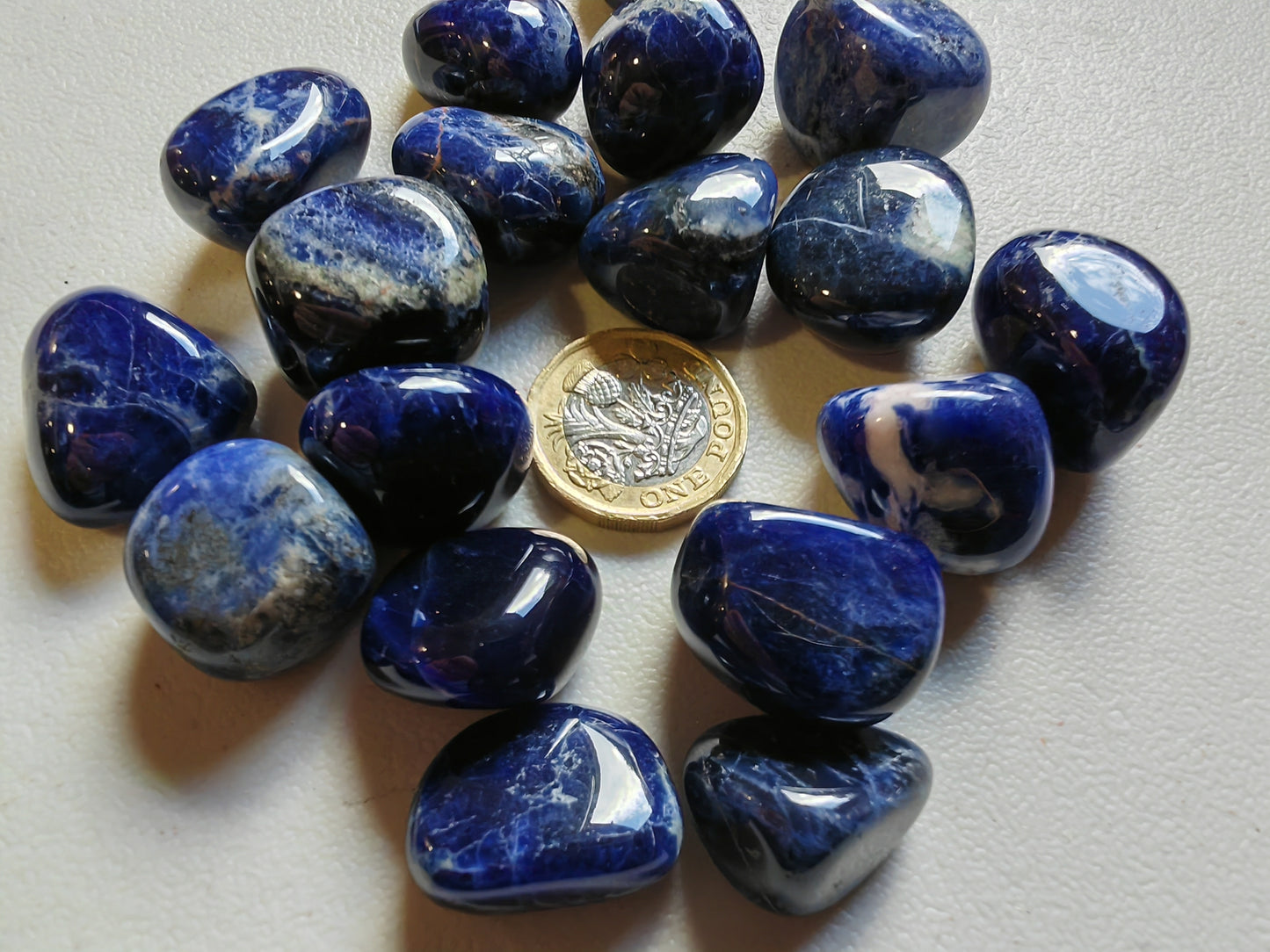 Sodalite - Tumblestone - (Large) AA GRADE