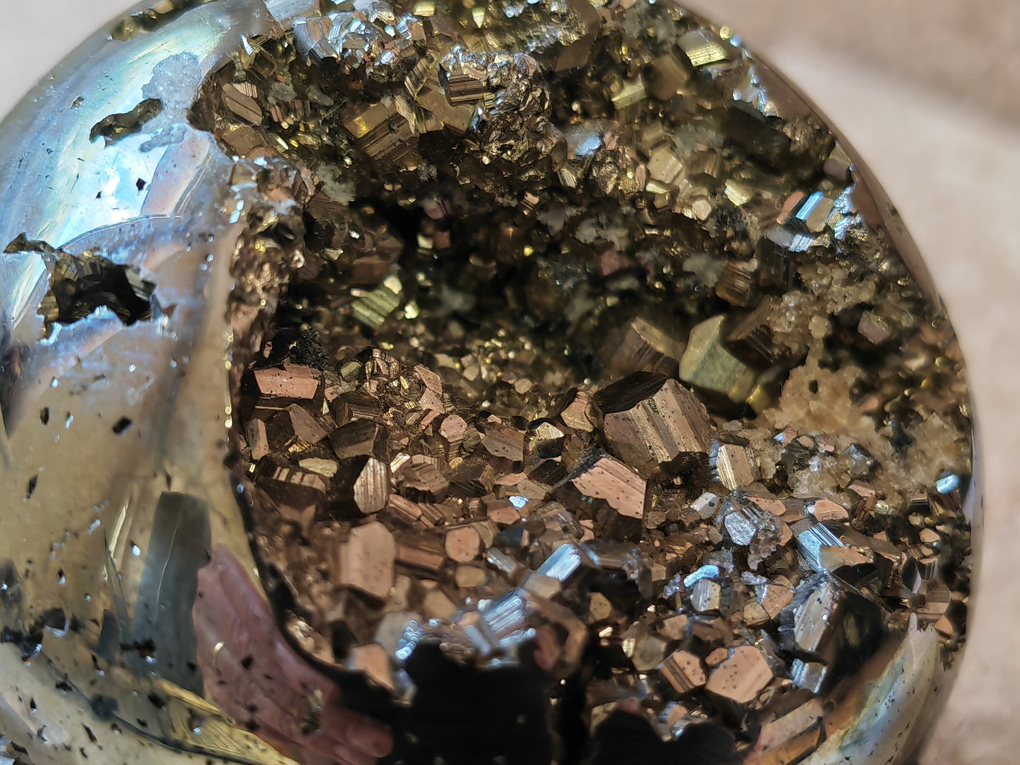 Pyrite Sphere 62mm Stunning Graded PREMIUM 540gm
