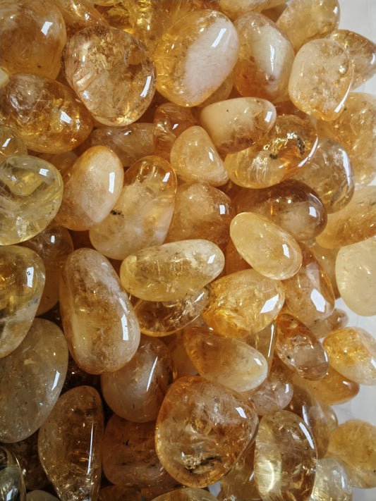 Citrine Tumblestone | A GRADE | Stone of Abundance & Solar Plexus Crystal