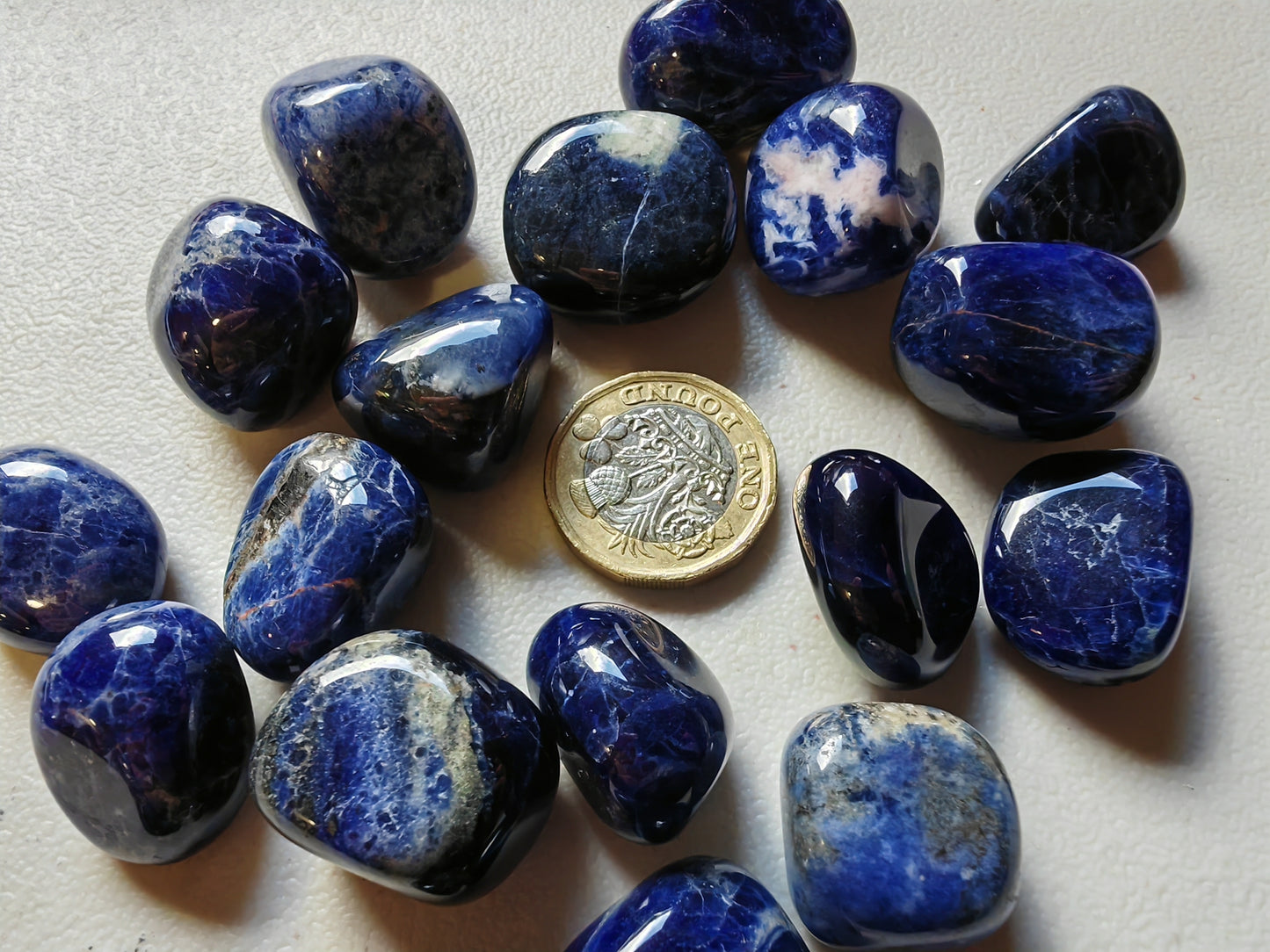 Sodalite - Tumblestone - (Large) AA GRADE