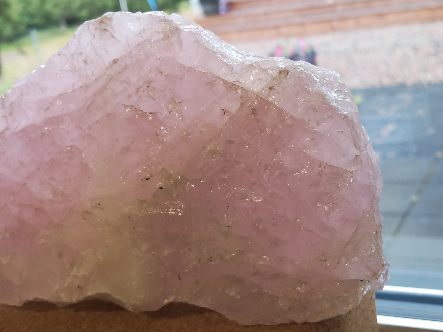 Rose Quartz AA Huge Display Natural Chunk - 5.1Kg,  260mm x 150mm - Madagascar