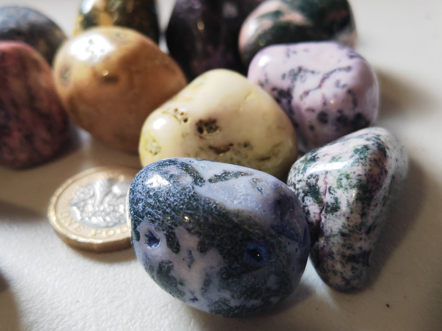 Agate Bright Mix Tumblestone XXL