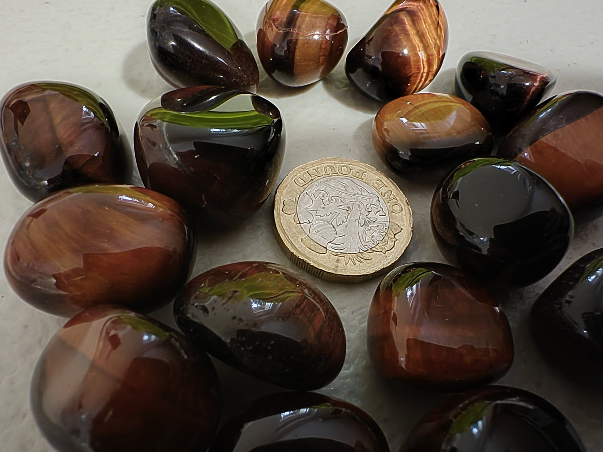 Tigers Eye Red - Tumblestone African Gemstone (The Survival Stone) AA GRADE