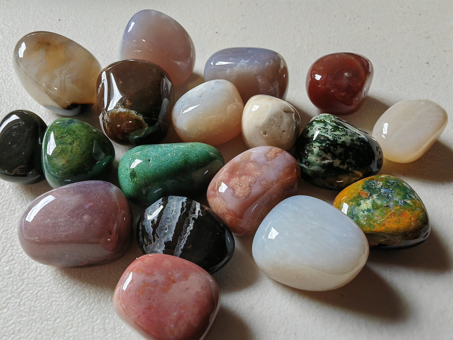Sard Rainbow Tumblestone A Grade