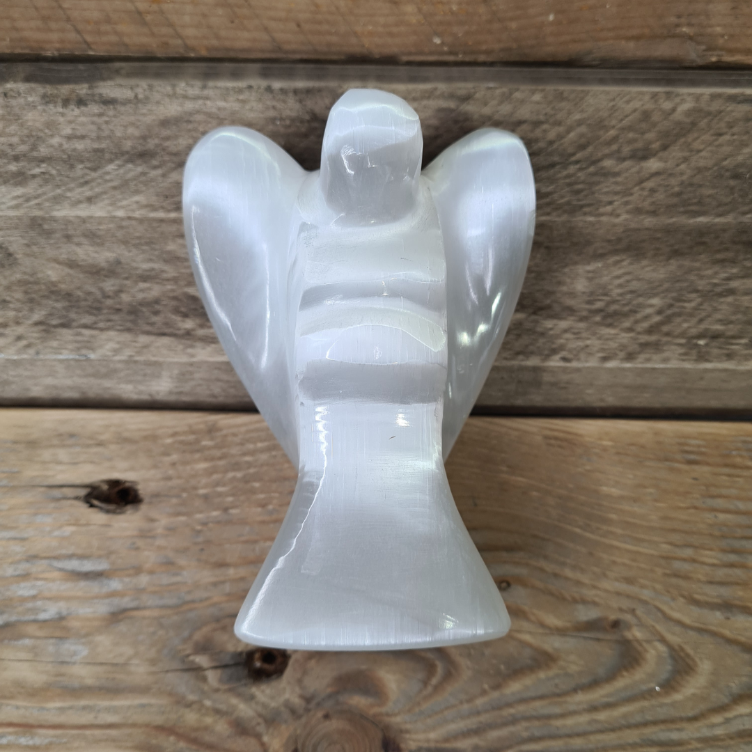 Earthstore® LARGE SELENITE ANGEL - 106mm - Morocco